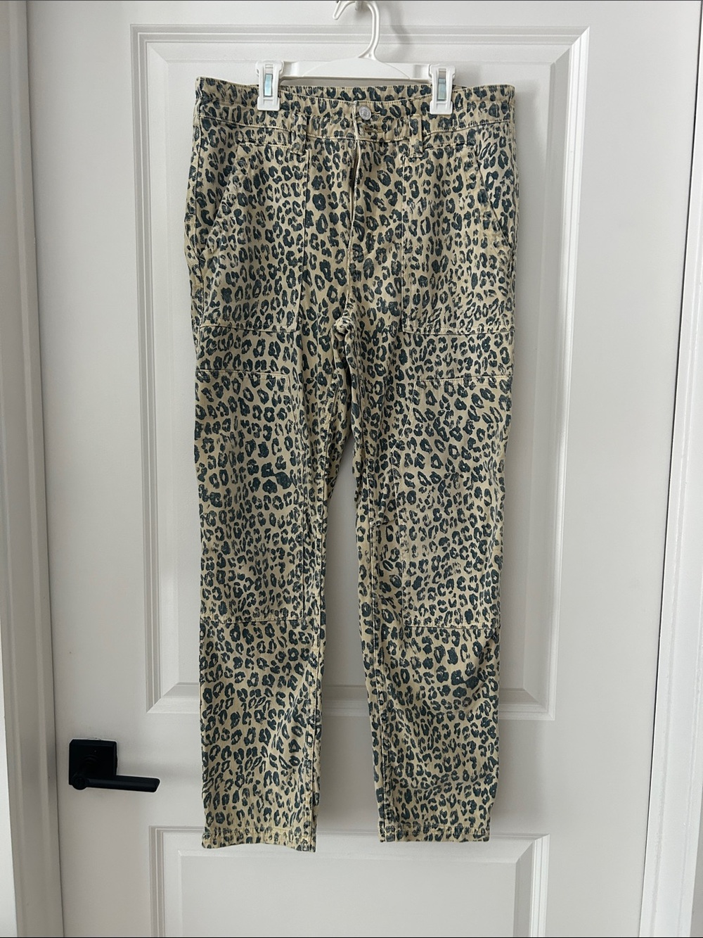 Anthropologie Pilcro Leopard Print Utility Pants